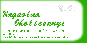 magdolna okolicsanyi business card